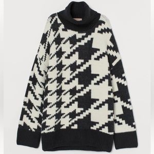 H&M jacquard knit sweater, size XS.